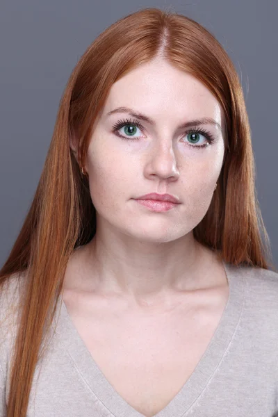 Young beautiful redhair woman — Stock Photo, Image
