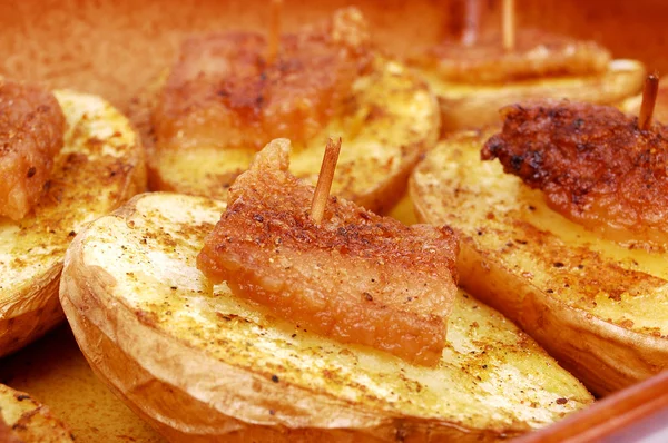 Potato with fat — Stock Photo, Image