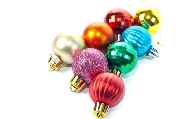 Χρωματιστοί Χριστούγεννα μπάλες — Φωτογραφία Αρχείου