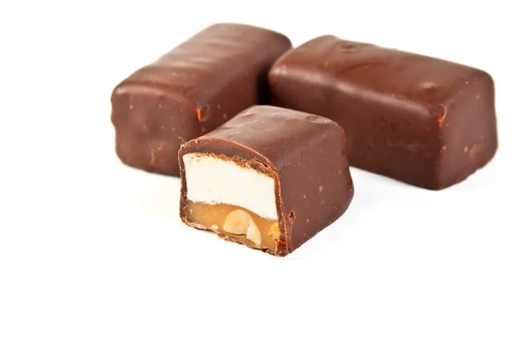 Cukorkák, karamell és tejszín töltött Stock Kép