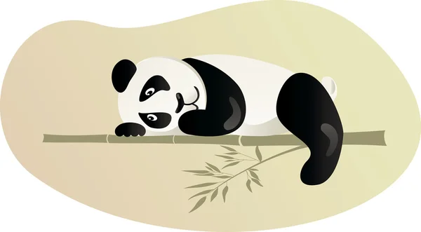 stock vector Panda on bamboo