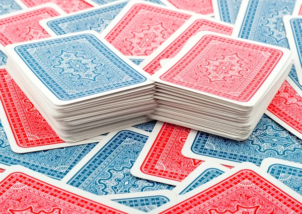 Χαρτιά του πόκερ κατάστρωμα — Stockfoto
