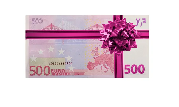 Подарок 500 евро — стоковое фото