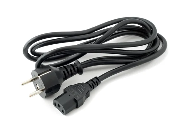 Fekete számítógép-kábel — Stock Fotó