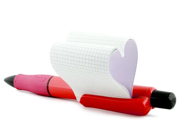 Heart in pen — Stock Photo, Image