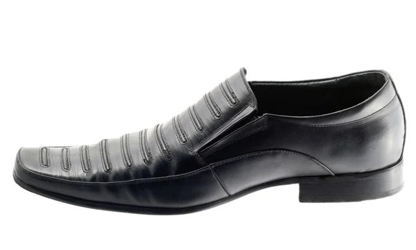Leather shoes black — Stock Photo, Image
