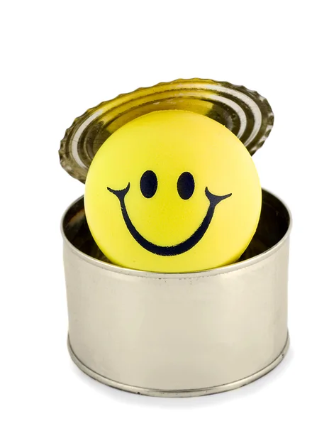 Toy ball  Tin Can — Stock Photo, Image