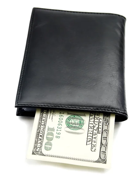 Skórzany portfel gotówki — Zdjęcie stockowe