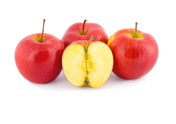 Червоне яблуко фрагмента — стокове фото