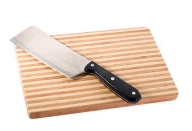 doğrama tahtası üzerinde bıçak