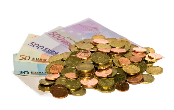 Euro valuta érmék — Stock Fotó