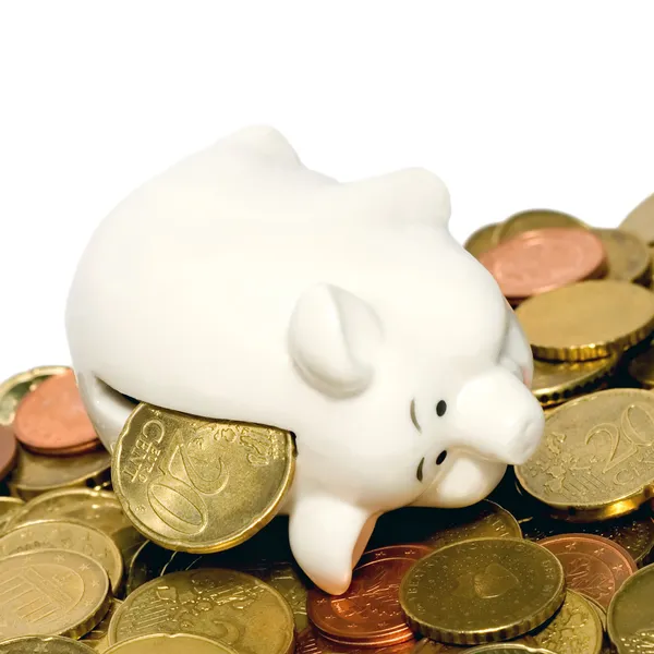 Coins piggy bank — Stock Photo, Image