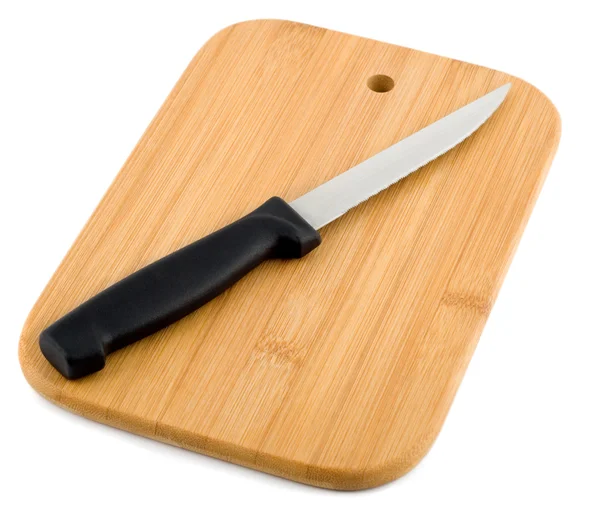 Нож на доске для рубок — стоковое фото