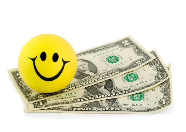Glimlach Speelgoedbal geld dollar — Stockfoto