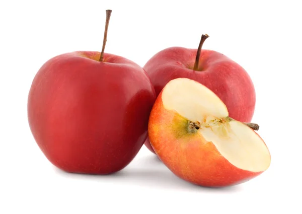 Roter Apfel saftig — Stockfoto