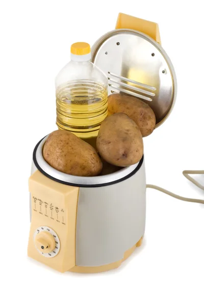 Μηχανή τηγανητές πατάτες — Φωτογραφία Αρχείου