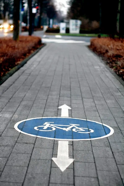 Signe peint pour vélos — Photo