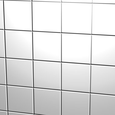 The drawn model of a tile pasted on a vertical wall clipart