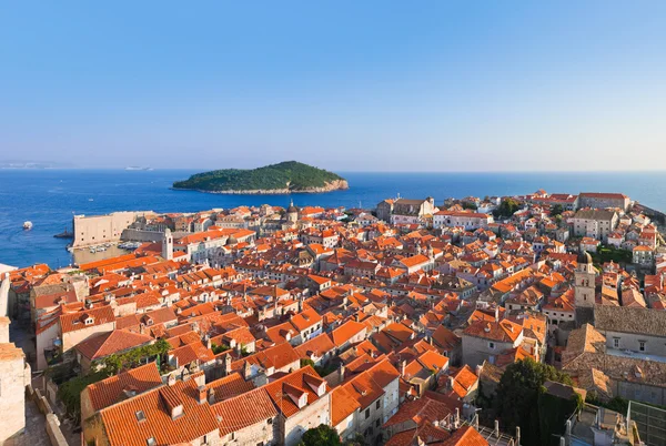 Panorama of Dubrovnik i Kroatien - Stock-foto