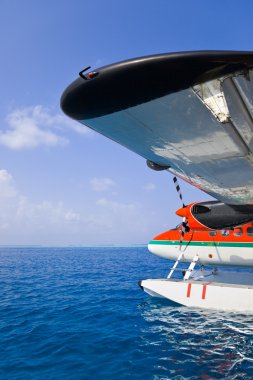 Seaplane at Maldives clipart