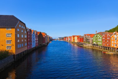 Cityscape of Trondheim, Norway clipart