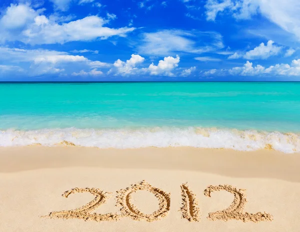 stock image Numbers 2012 on beach