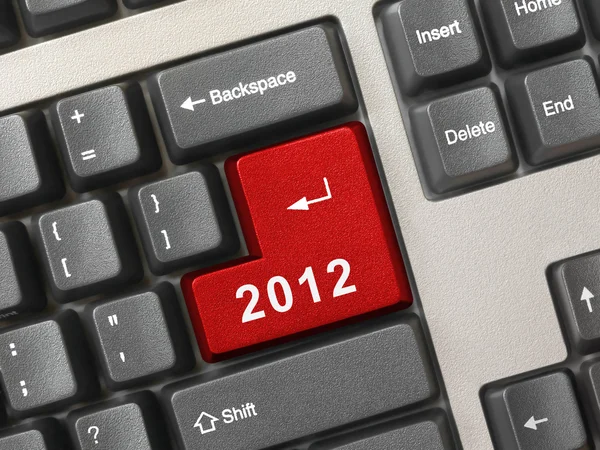 Tangentbord med 2012 nyckel — Stockfoto