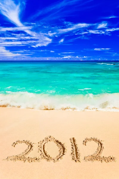 Numbers 2011 on beach — Stock Photo, Image