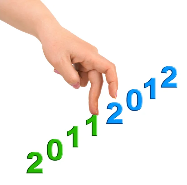 Hand and stairs 2012 — Stock Photo, Image