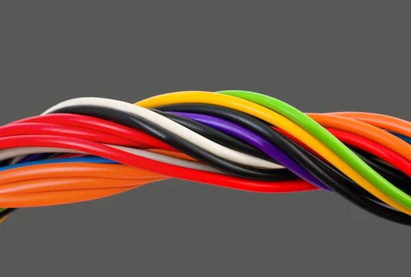 Çok renkli bilgisayar kablosu — Stok fotoğraf