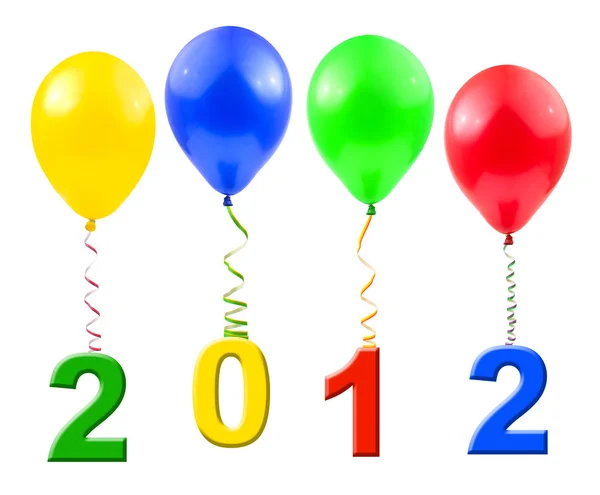 Balloons and 2012 — Stock Photo, Image