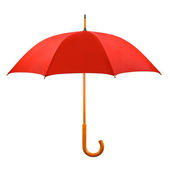 Roter Regenschirm aufgespannt