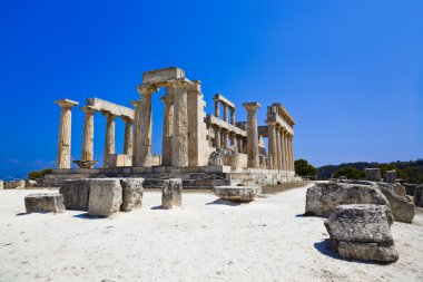 Aegina Island, Yunanistan Tapınağı kalıntıları