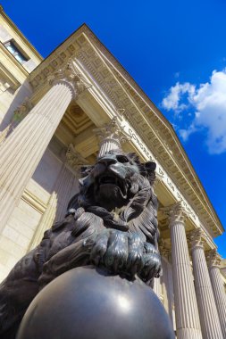 Lion at Spanish Congress of Deputies in Madrid clipart