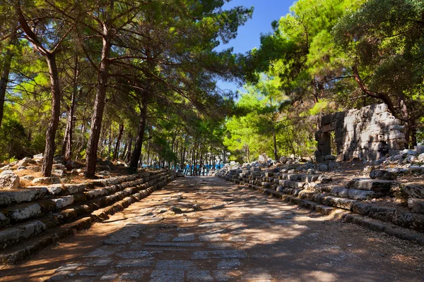 Casco antiguo Phaselis en Antalya, Turquía — Foto de Stock