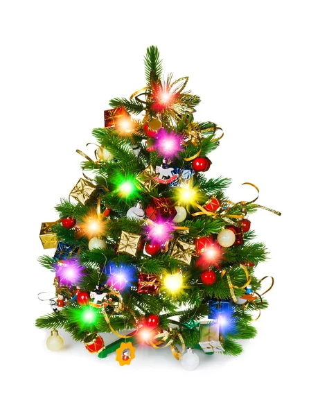 Dekorovaný vánoční stromek — Stock fotografie