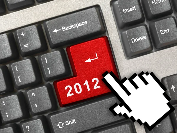 Computertastatur mit 2012 Taste und Cursor — Stockfoto