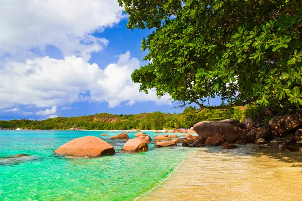 Playa Anse Lazio en la isla Praslin, Seychelles — Foto de Stock