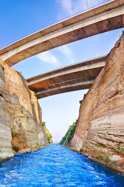 Kanal von Korinth in Griechenland — Stockfoto