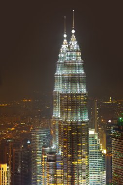 Twin towers at Kuala Lumpur (Malaysia) clipart