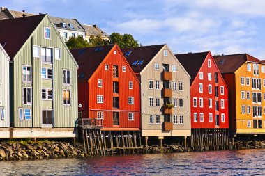 Cityscape of Trondheim, Norway clipart