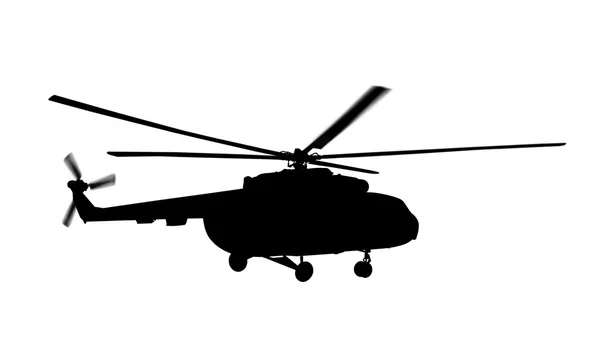 Helicopter silhouette — Stock Photo, Image