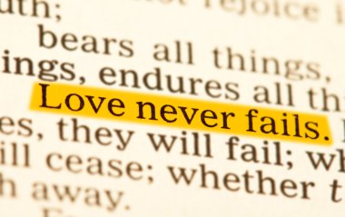 Love never fails clipart