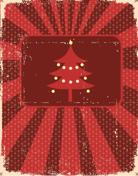 Vintage Weihnachtskarte auf altem Papier Textur für Design — Stockvektor
