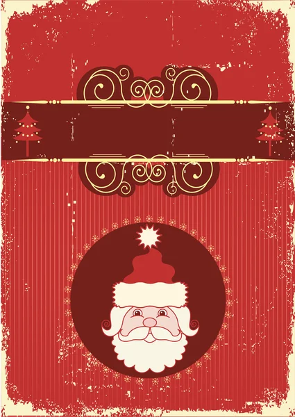 Cartão de Natal vintage para texto — Vetor de Stock