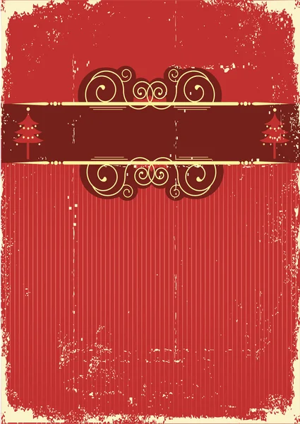 Tarjeta de Navidad vintage para texto — Archivo Imágenes Vectoriales