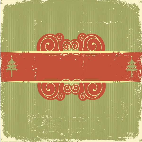 Вінтажна різдвяна листівка для тексту — стоковий вектор
