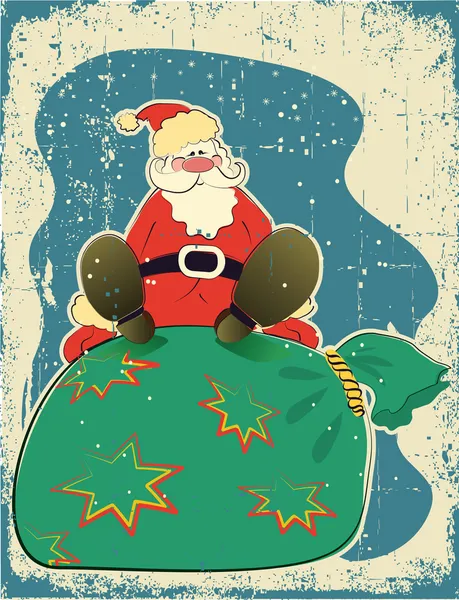 Санта-Клаус и презенты. — стоковый вектор