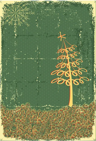 复古牛仔圣诞卡片与节日元素和博览会 — 图库矢量图片