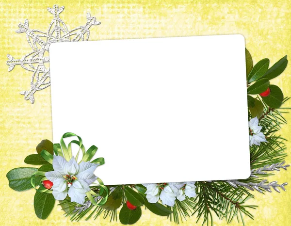 クリスマスと新年へのお祝いカード — ストック写真